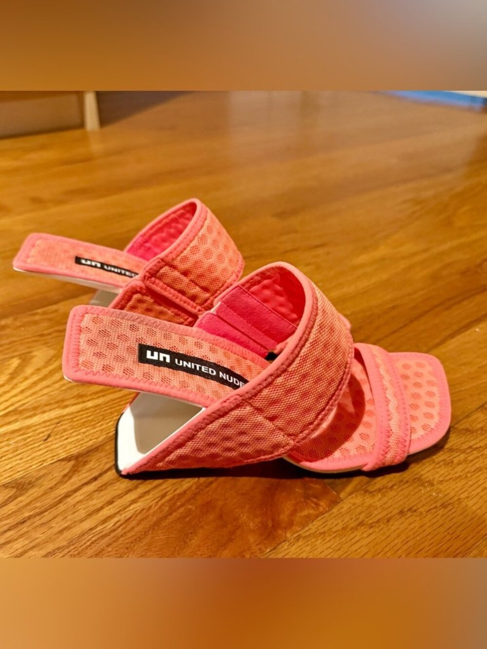 United Nude Hi Loop Coral Mesh Double-Strap Slide Mules